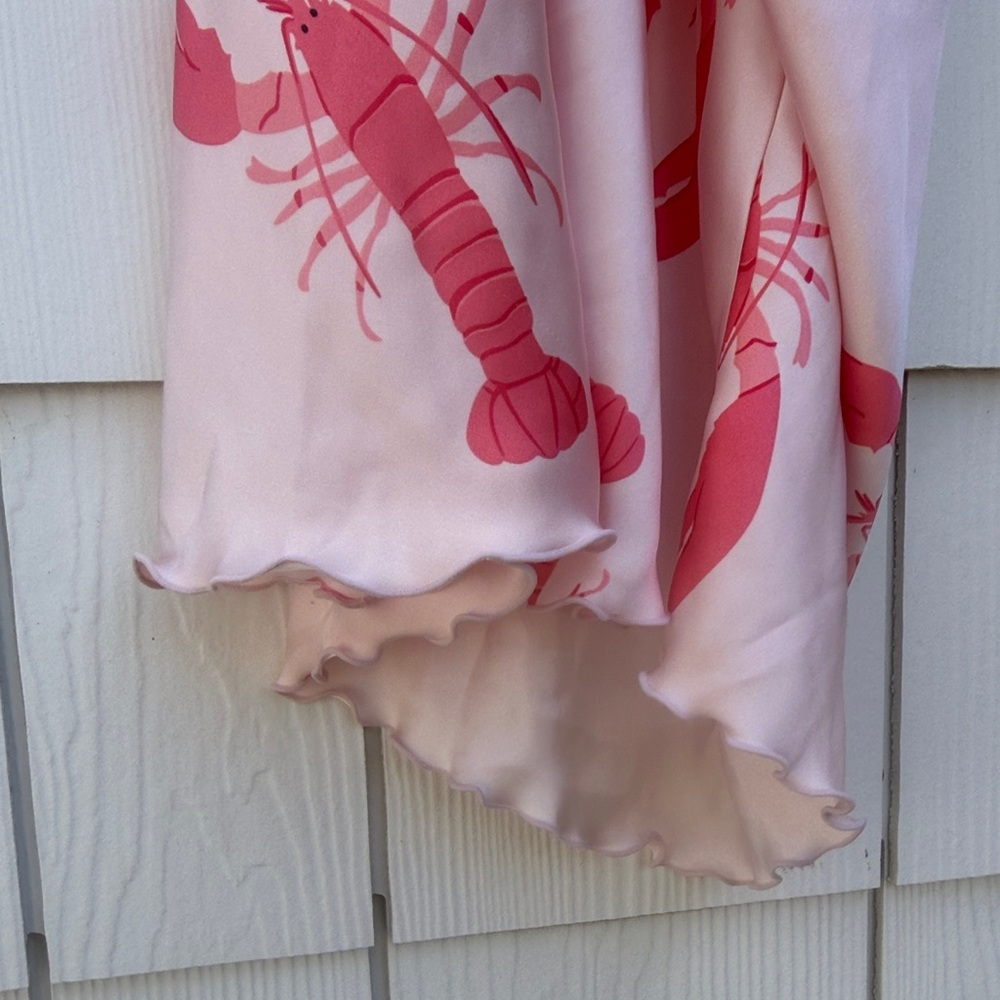 H&M Pink Lobster Print Mini Slip Dress - Picture 8 of 9